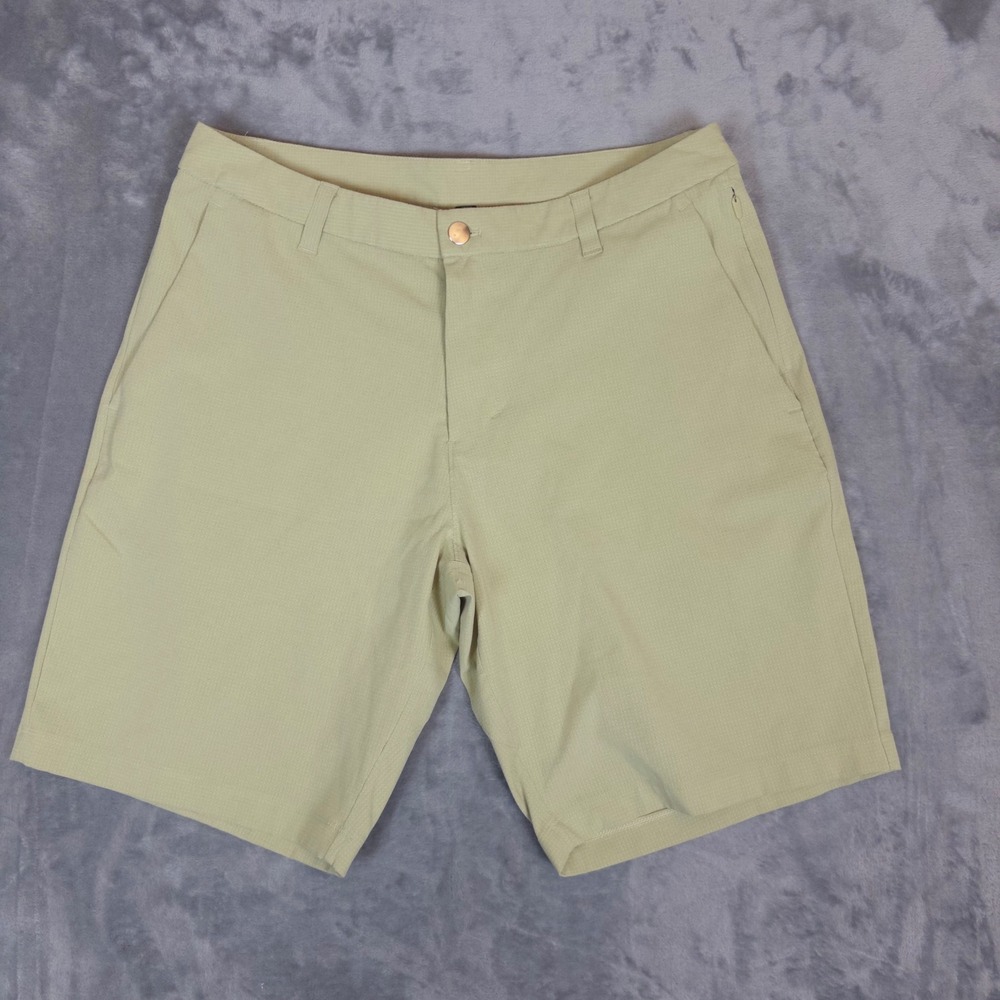 Lululemon Commission Golf Shorts Mens 32 Green Ripstop Technical Activewear